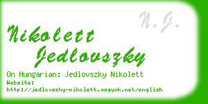 nikolett jedlovszky business card